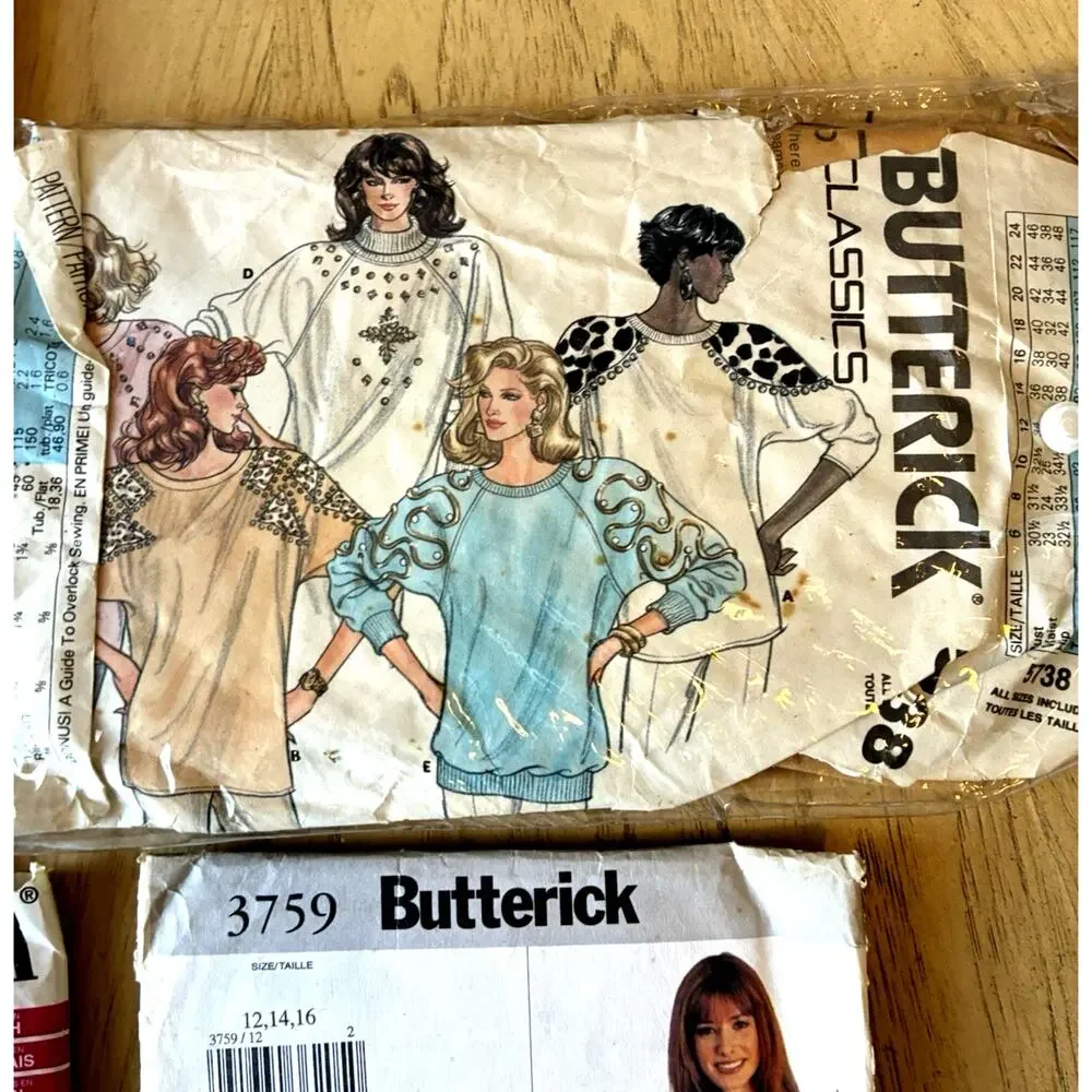 8 VTG sewing patterns women Separates Babydoll Tops Pencil Skirts Pants Lot 8